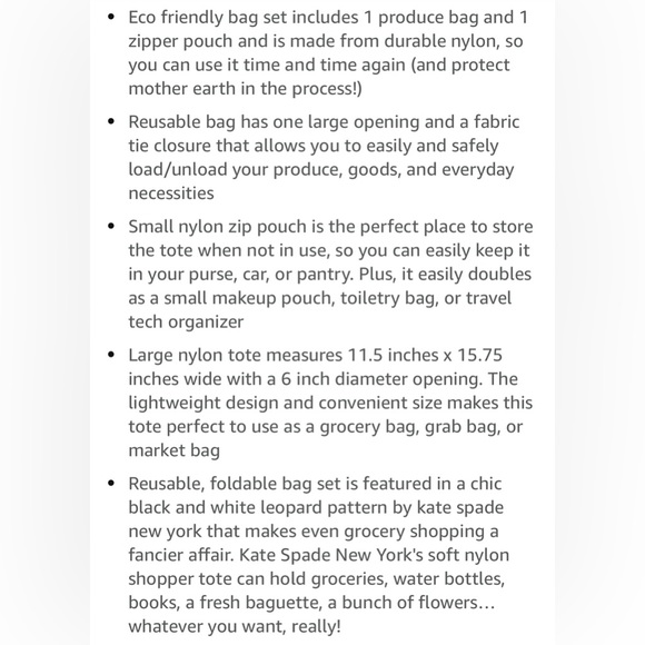 🆕 Kate Spade Modern Leopard Reusable Shopper Tote - Picture 10 of 10